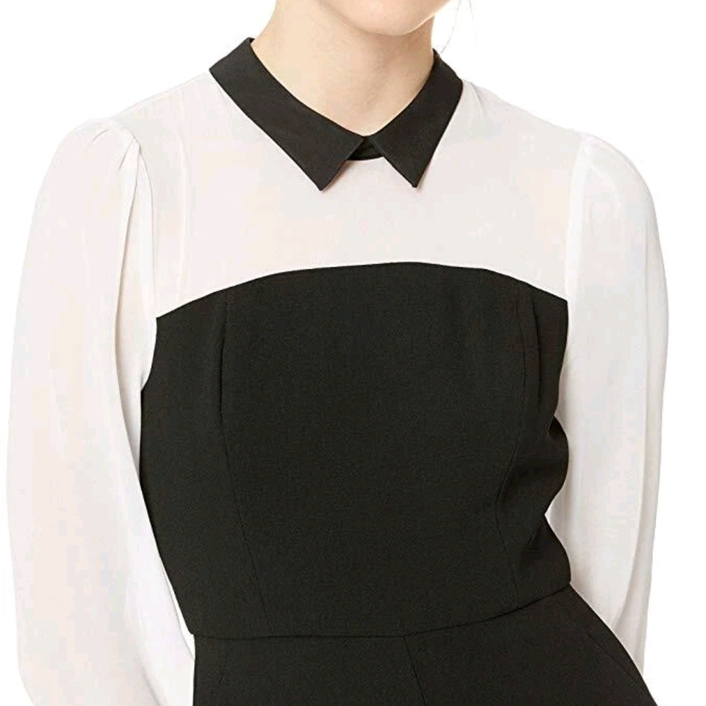 BCBGeneration Black and White Contrast Jumpsuit - Picture 5 of 6